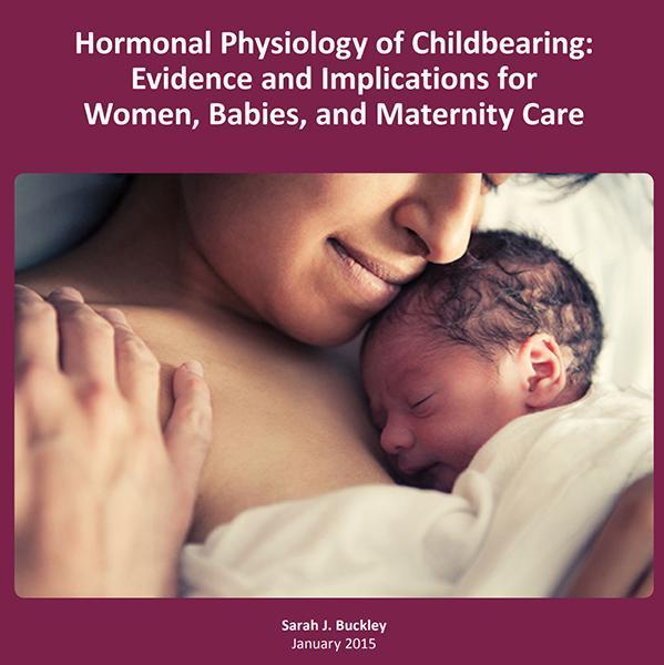 Report cover with a closely cropped photo of a woman with light brown skin slightly smiling, holding her newborn infant on her chest