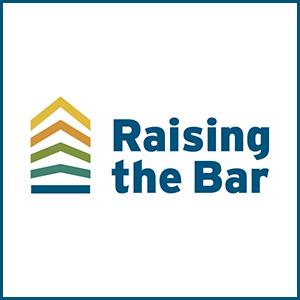 Raising the Bar logo: a series of arrows pointing up and the words Raising the Bar