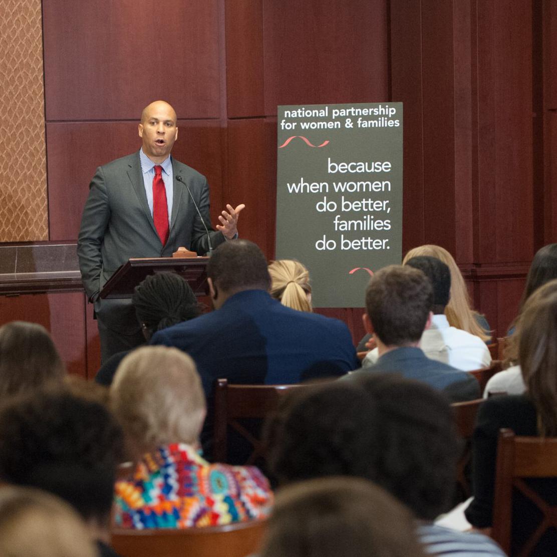 Senator Cory Booker National Partnership for Women and Families Congressional briefing