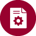 Speech bubble icon with bright red background