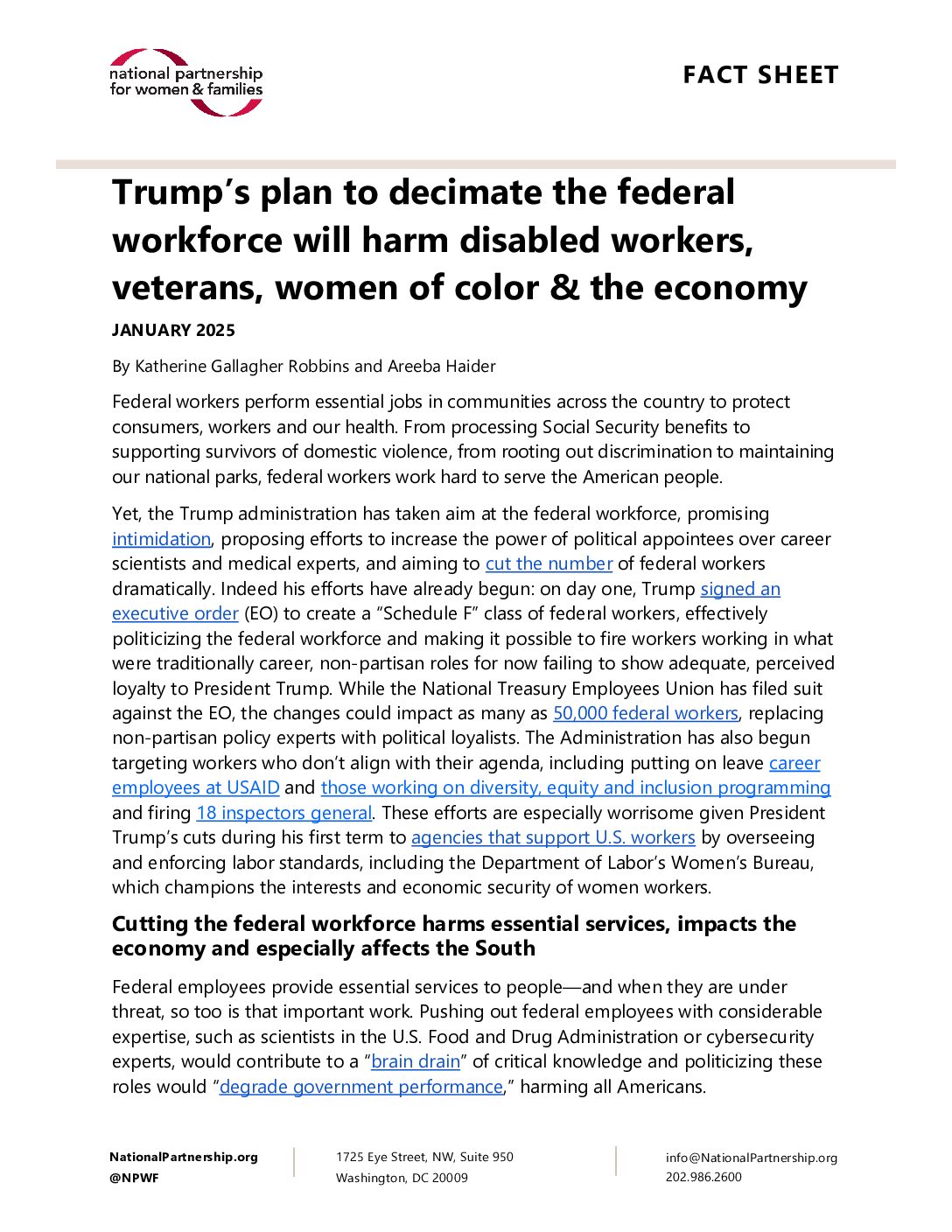 Trump’s plan to decimate the federal workforce will harm disabled workers, veterans, womenof color and the economy